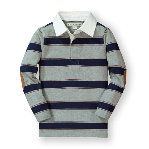 Hope /& Henry Boys Long Sleeve Rugby Polo Shirt